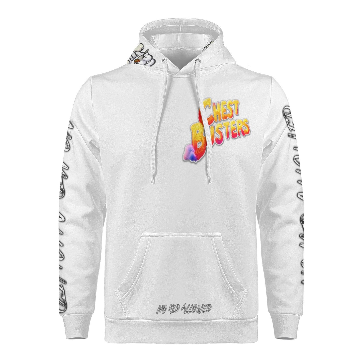 White Chest Buster v1 Hoodie